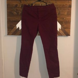 Old navy maroon “skinny” jeans